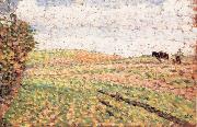 Ploughing at Eragny Camille Pissarro